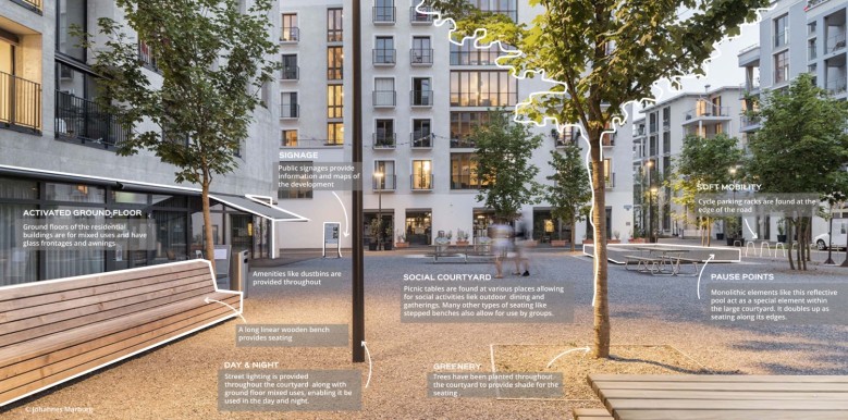 Social courtyard for community (after)