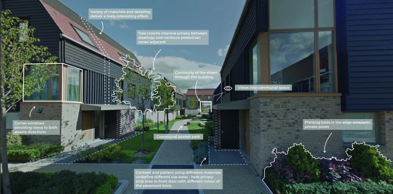 RESIDENTIAL STREET WITH POCKET PARK (after)