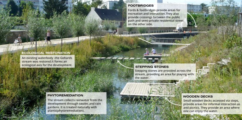 Eco-Restored Stream with stepping stones (after)