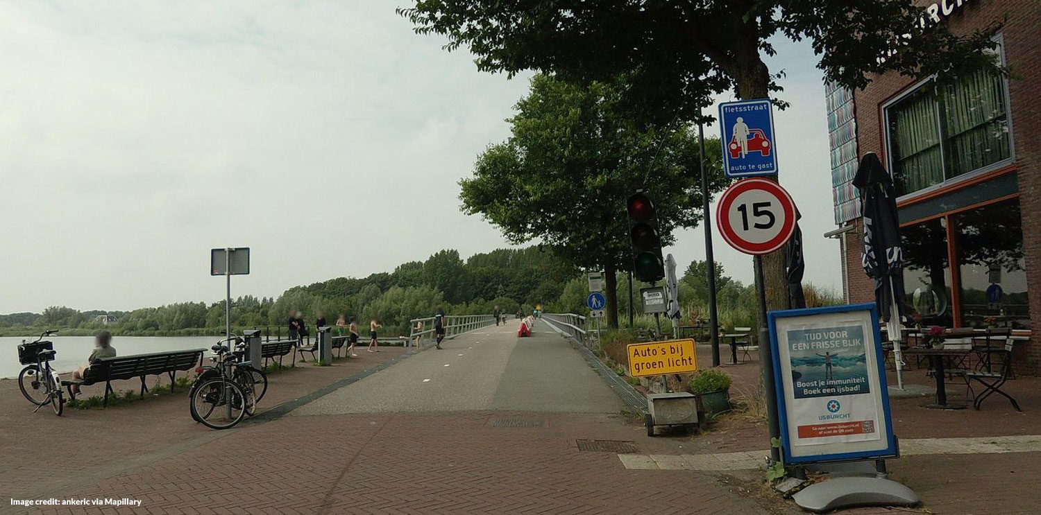 Bicycle Street along co-housing (before)