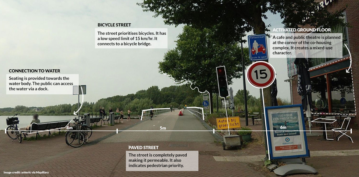 Bicycle Street along co-housing (after)