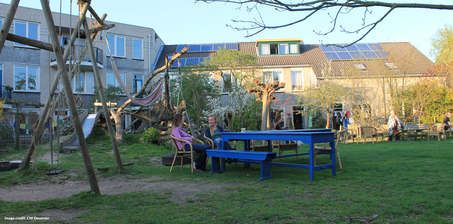 Community courtyard in Co-Housing (before)