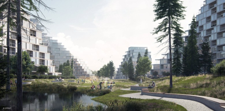 Central Valley Park with alpine landscape (before)