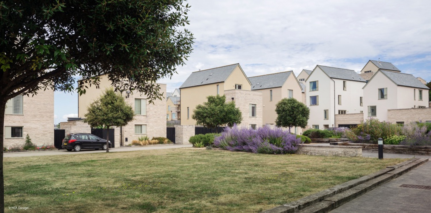 Village green in a sustainable community (before)