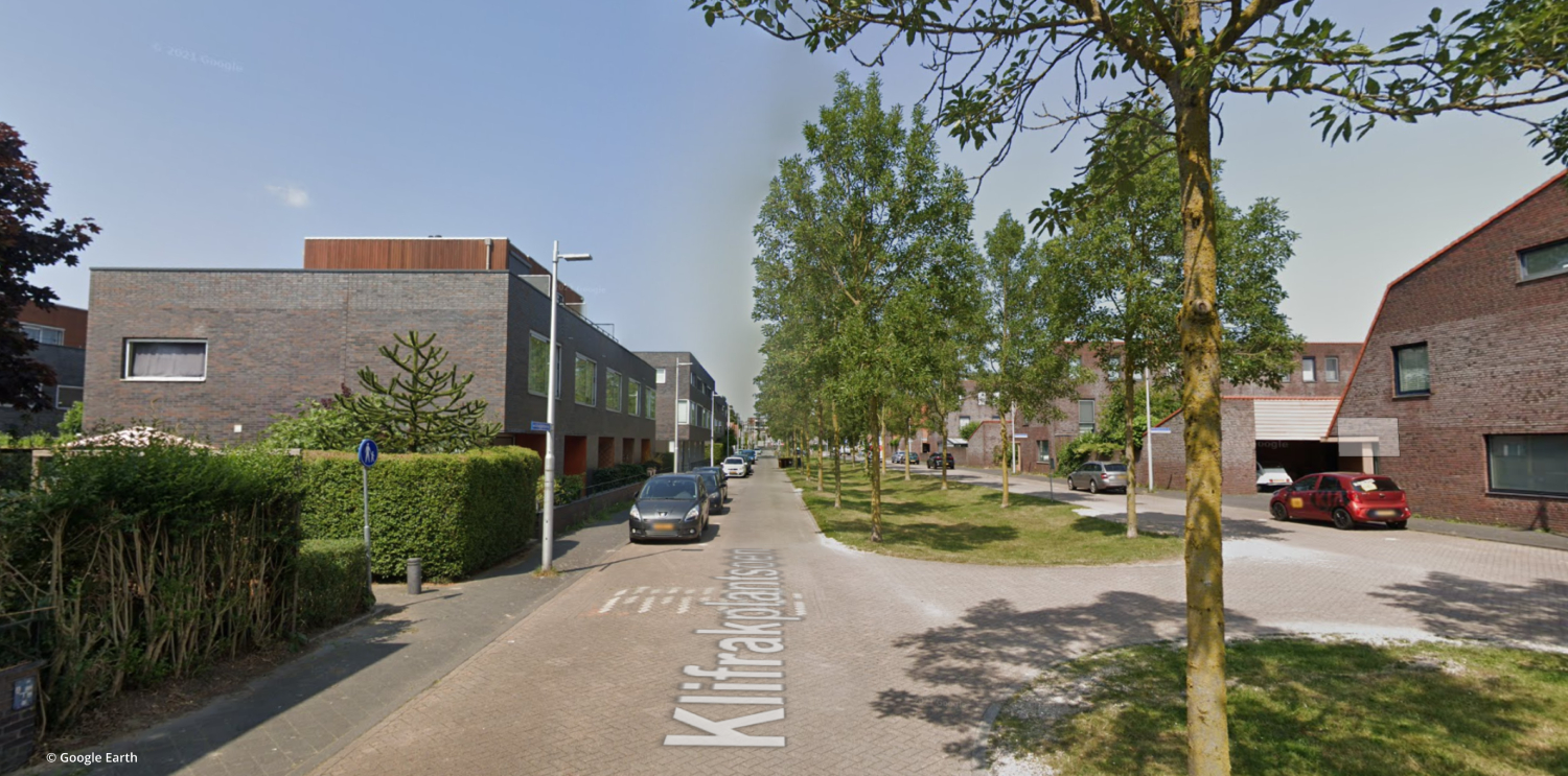 Residential avenue with WSUD (before)