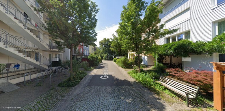 Shared Street in a Car-Free Locale (before)