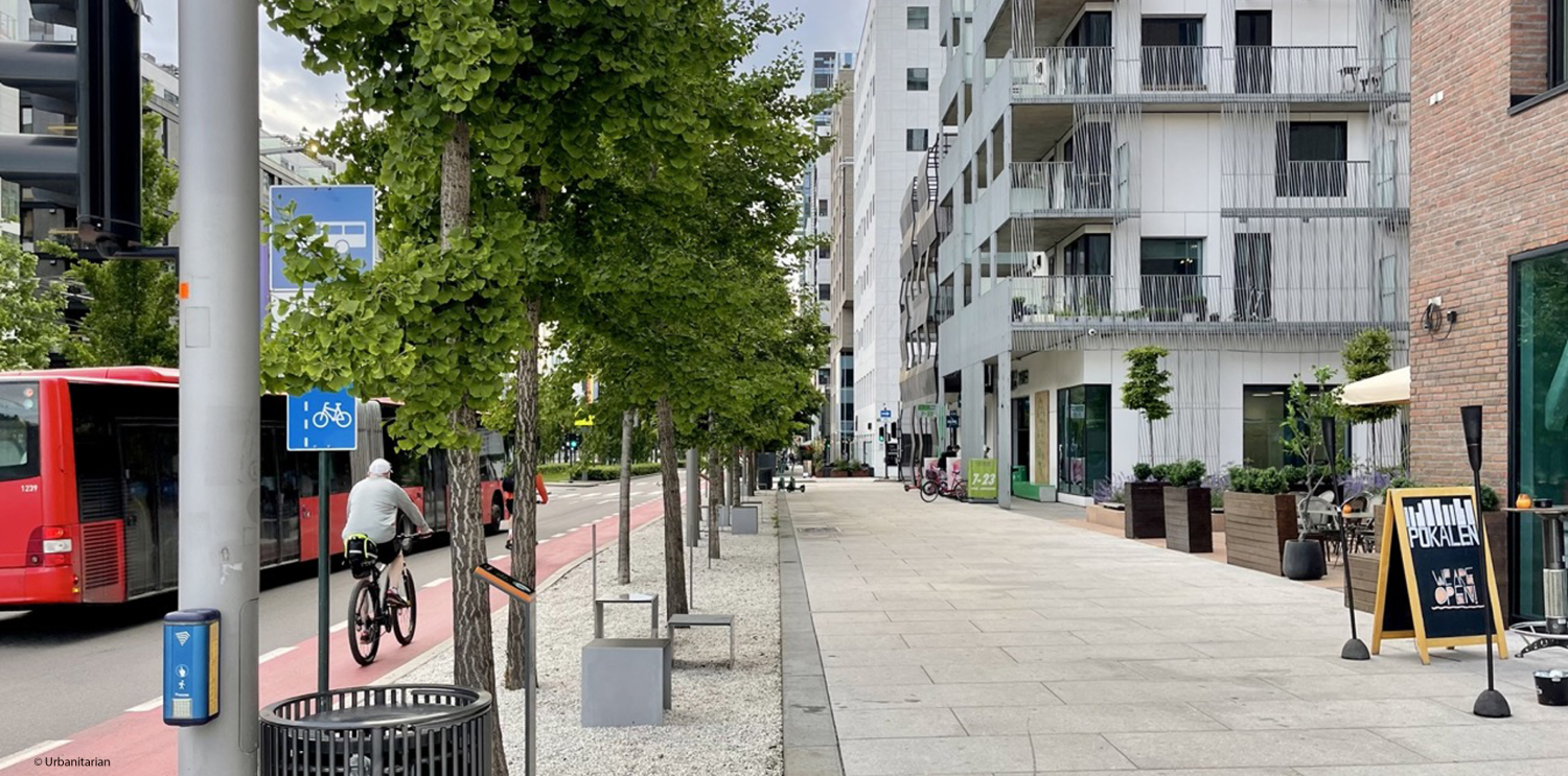 Complete Street with activated urban floor (before)