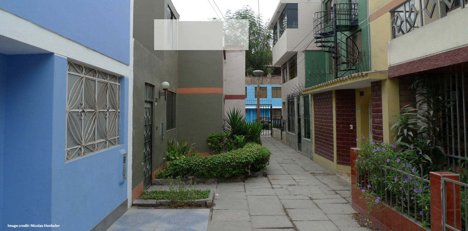 Pedestrian Alley in a low-cost housing district (before)