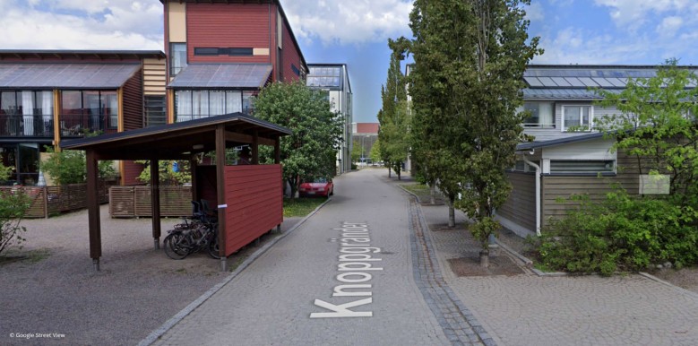 Shared residential street in a eco-district (before)