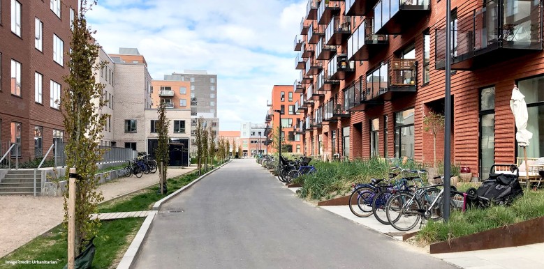 SHARED SPACE WITH BIOSWALE (before)