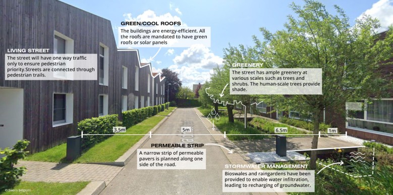 Living Street with bioswale (after)