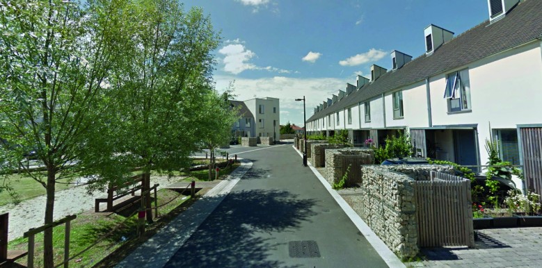 SAFE STREET WITH GABION WALLS (before)