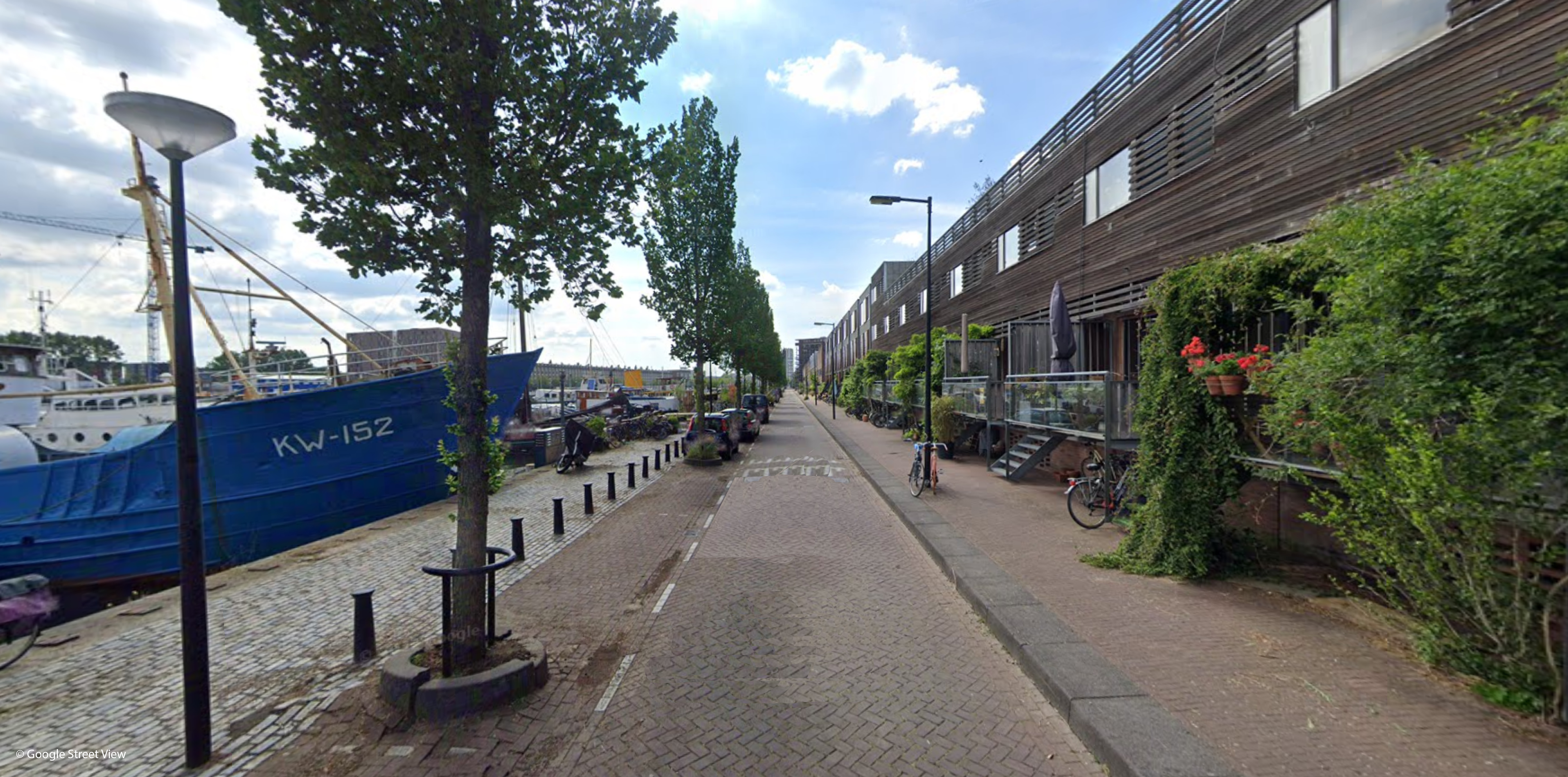 Nautical Street with boat docks (before)